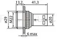 Кнопка с фиксацией SB7-CWL3465-220V(LED) d22мм 1з+1р красная с подсветкой SQ0746-0043 TDM/ТДМ