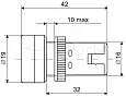Лампа AD16DS(LED)матрица d16мм белый 12В AC/DC BLS10-ADDS-012-K01-16 IEK/ИЭК